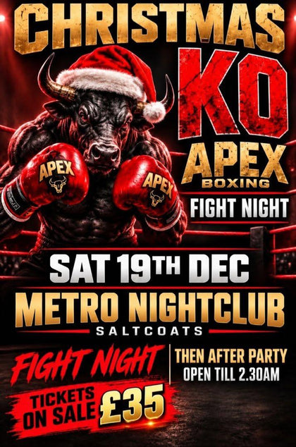 APEX Boxing Christmas KO – Fight Night & After Party