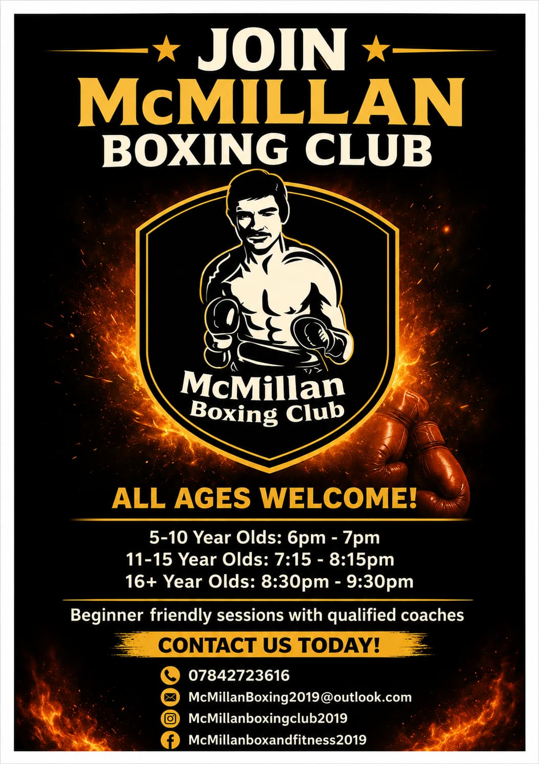McMillan Boxing Club flyer